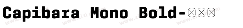Capibara Mono Bold字体转换